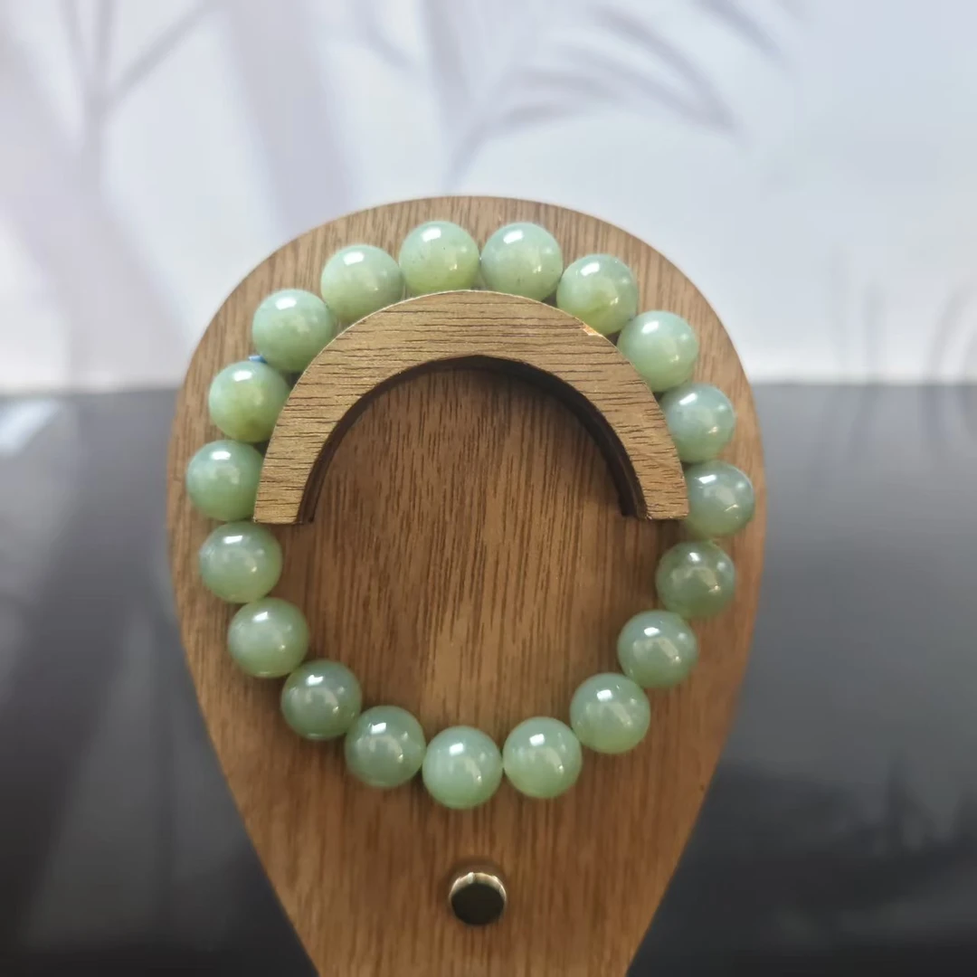 Q和田玉且末圆珠手串（卡10）0270