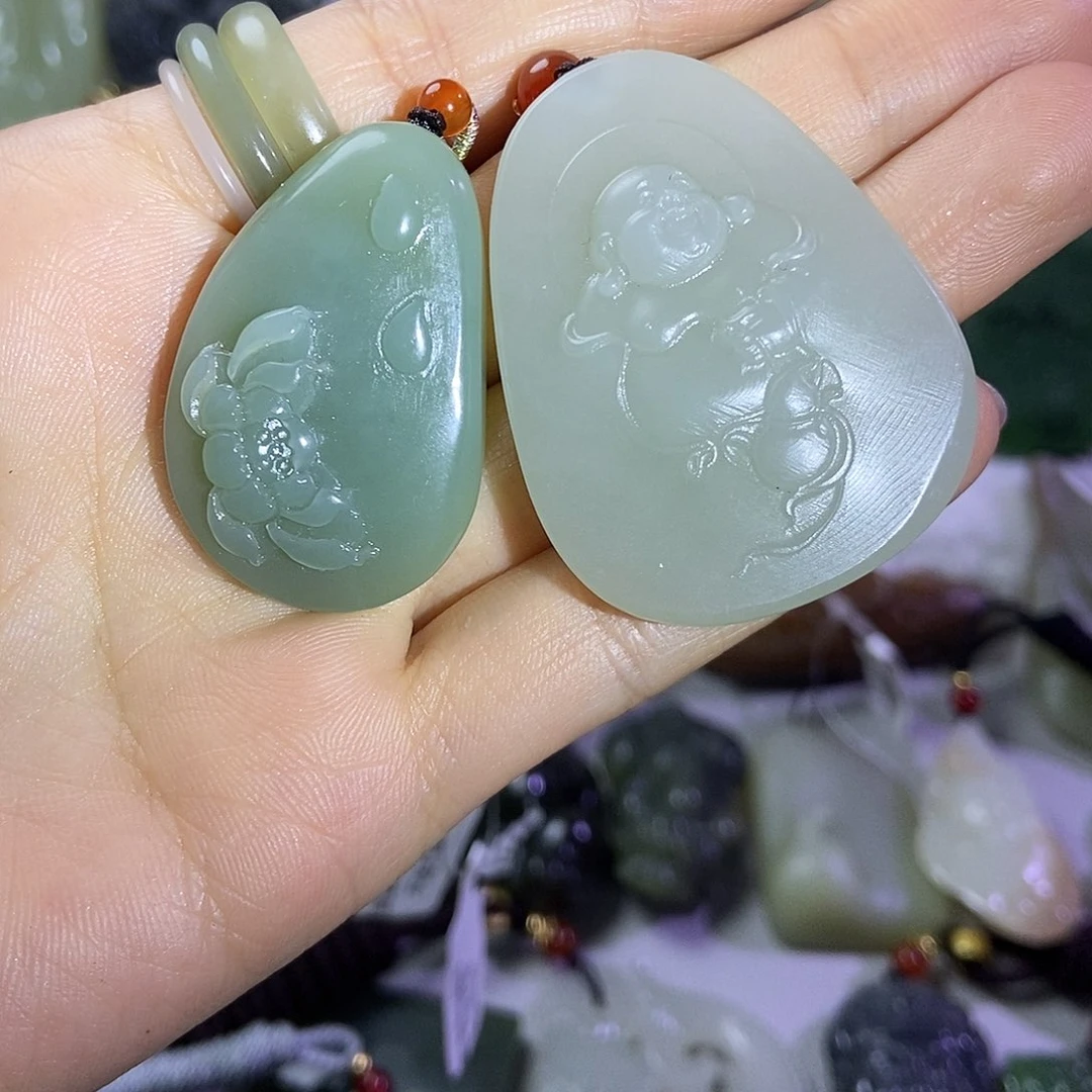 和田玉（糖玉）颈饰未镶嵌