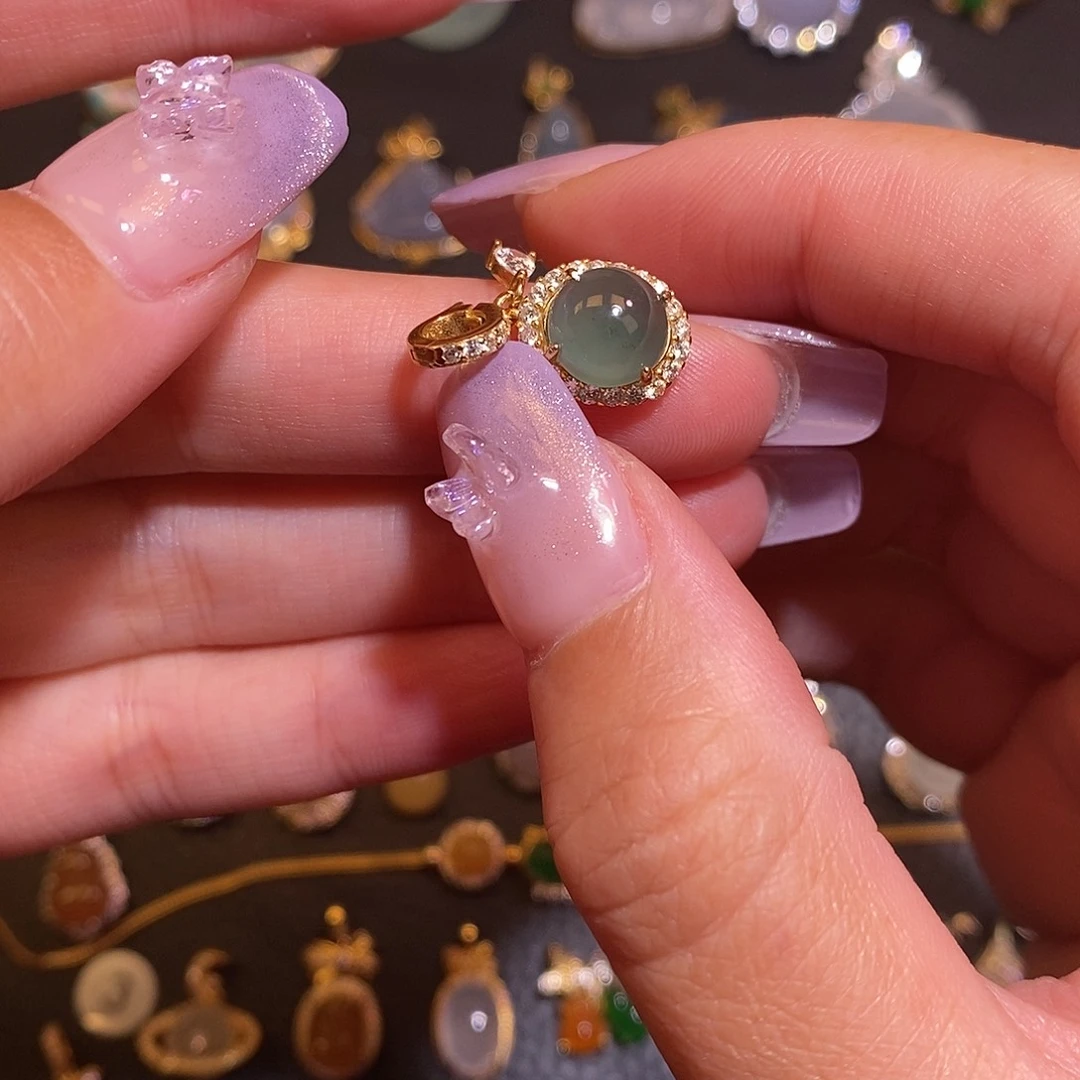 翡翠银S925镶嵌颈饰