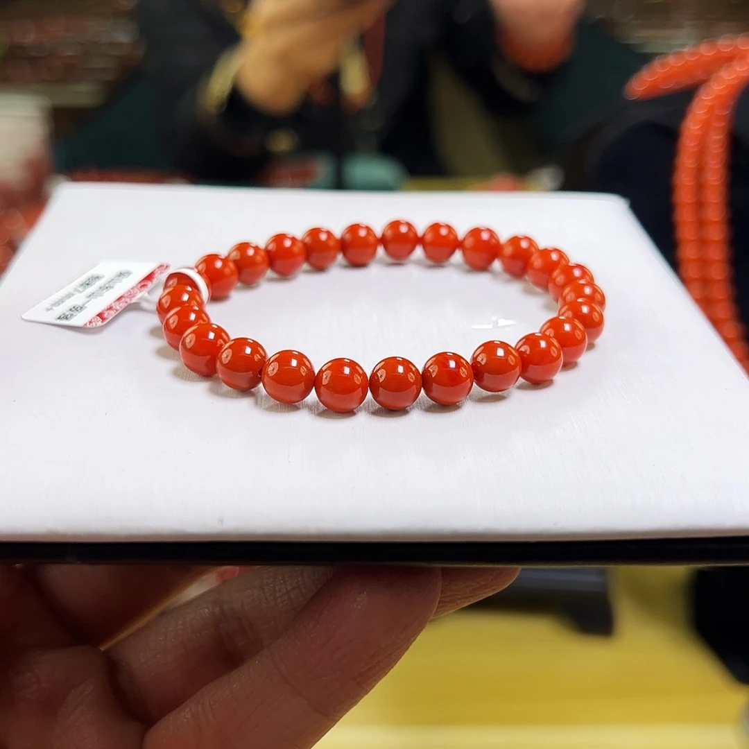 南红玛瑙未镶嵌买7+mmmm保山南红辣椒红毕业