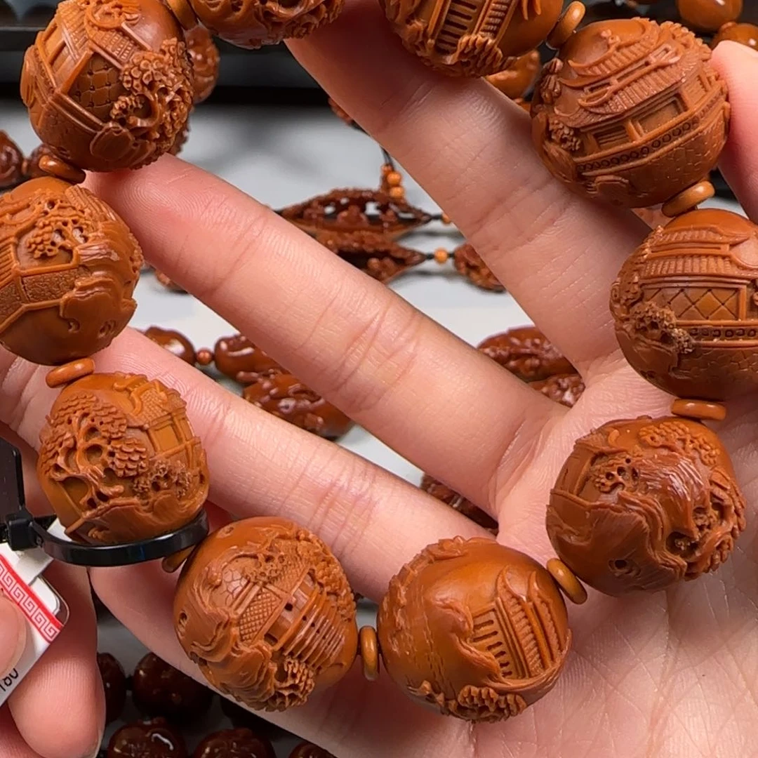 手串橄榄核水晶核苏州园林手串