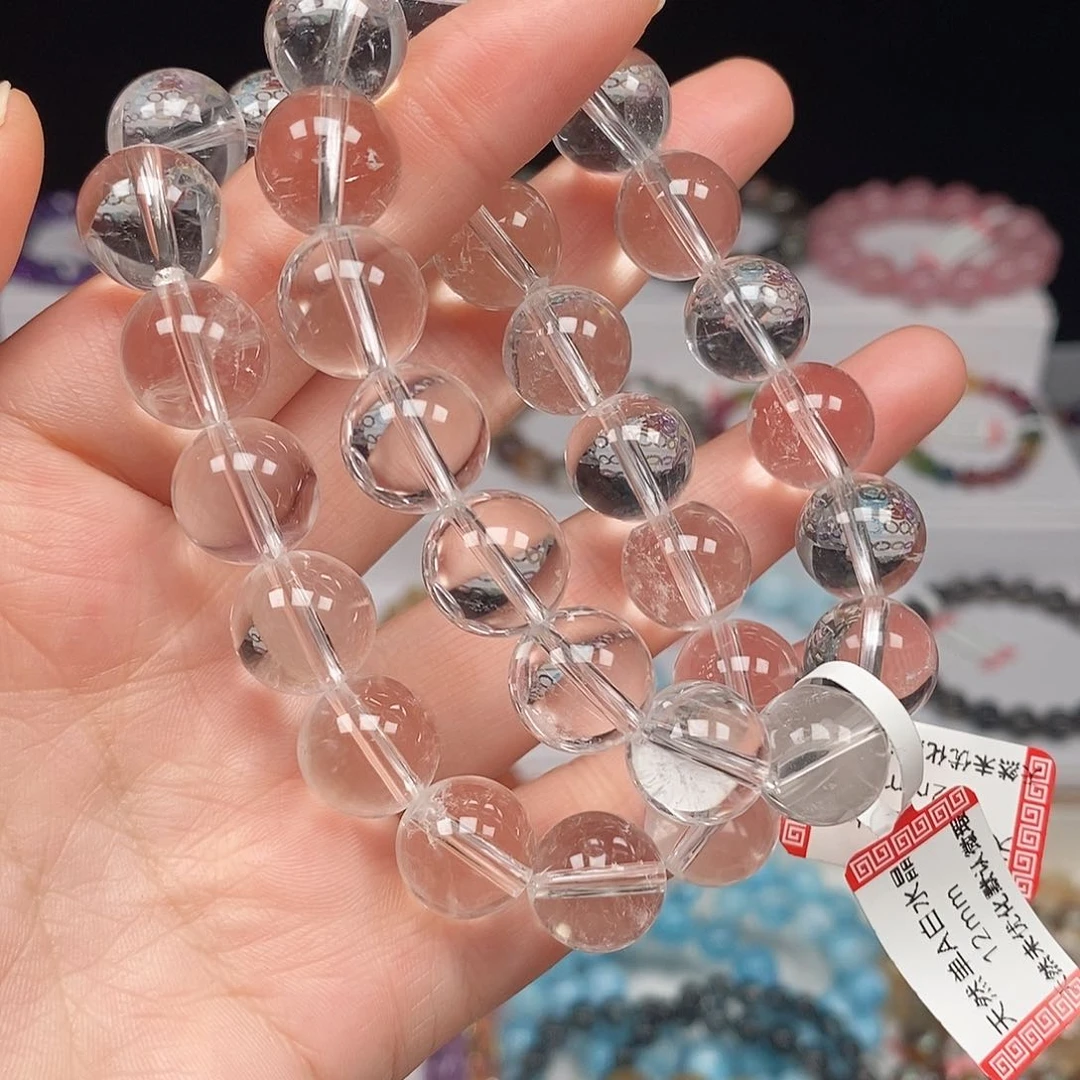 未镶嵌手链水晶12mm白水晶