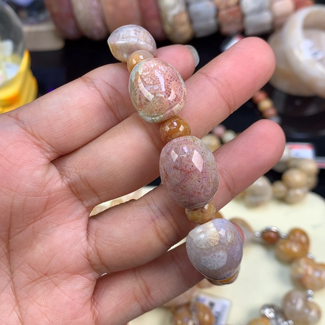 【闪购商品】颈饰未镶嵌硅化珊瑚（珊瑚玉）34号龟背