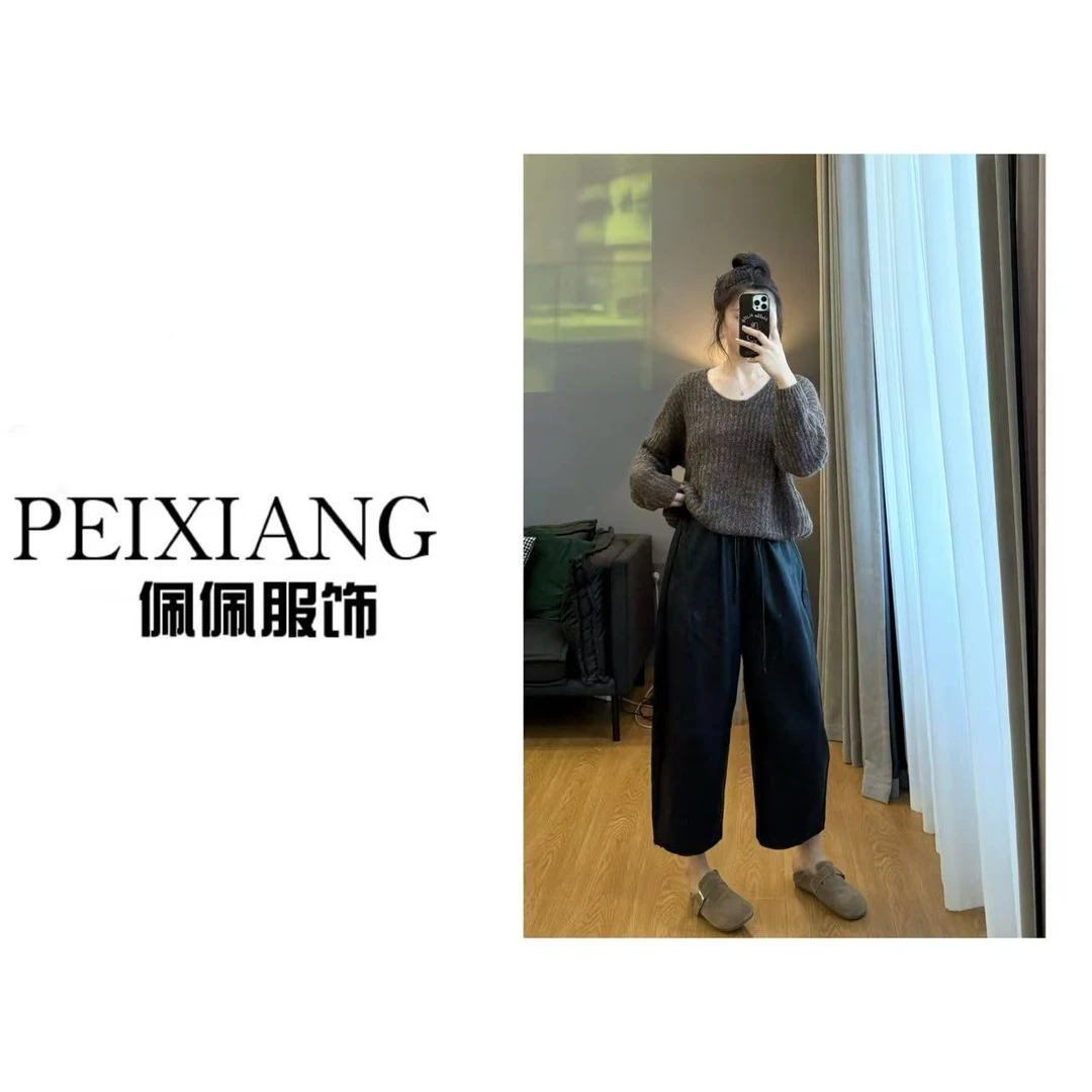 佩佩PB 【慵懒风】V领针织衫 G11464 6096177时尚休闲宽松套头秋款