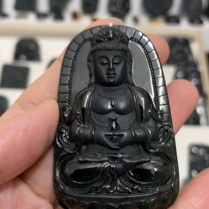 翡翠未镶嵌吊坠(不含链)观音