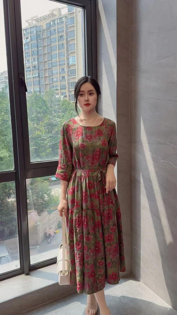 SENBIYAO/森比垚 5217#香云纱桑蚕丝连衣裙