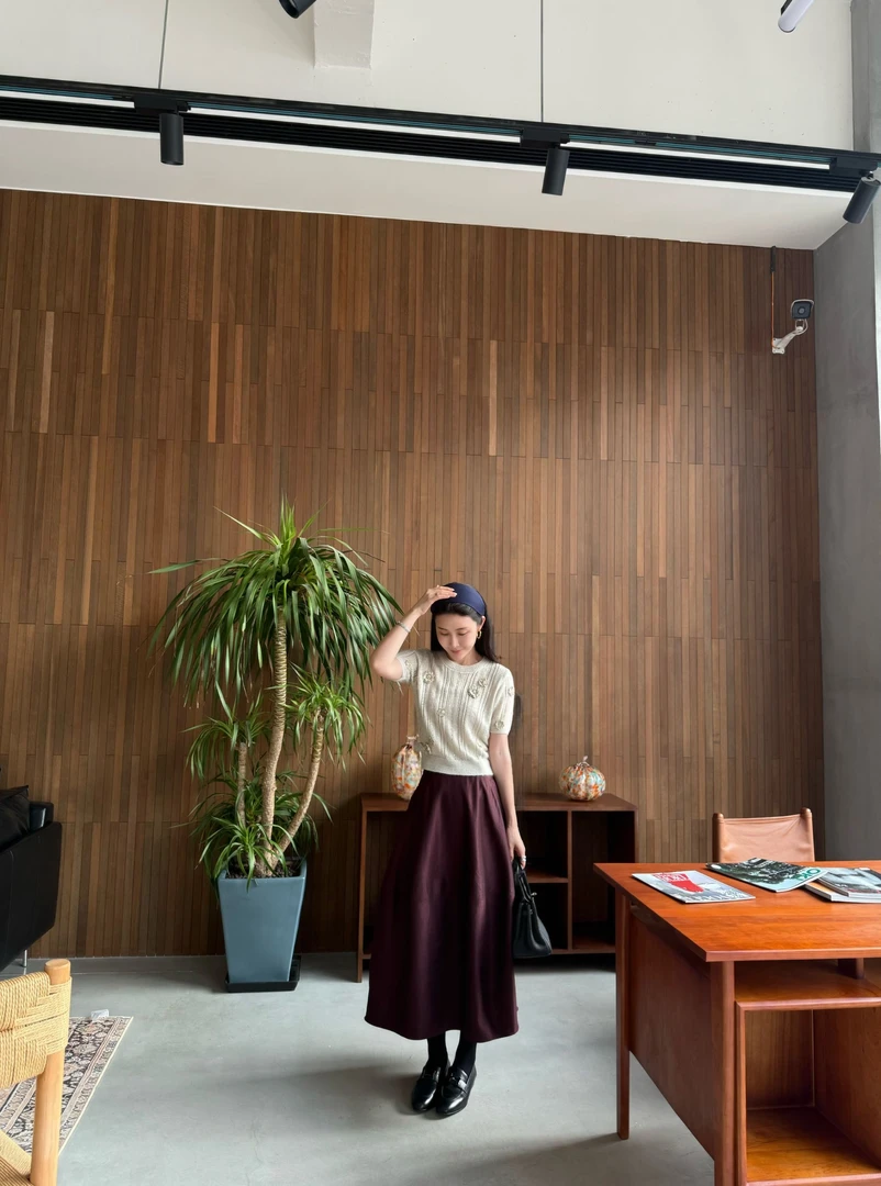 【萤光】秋季新款定制面料高级感显示百搭半身裙 YQ530