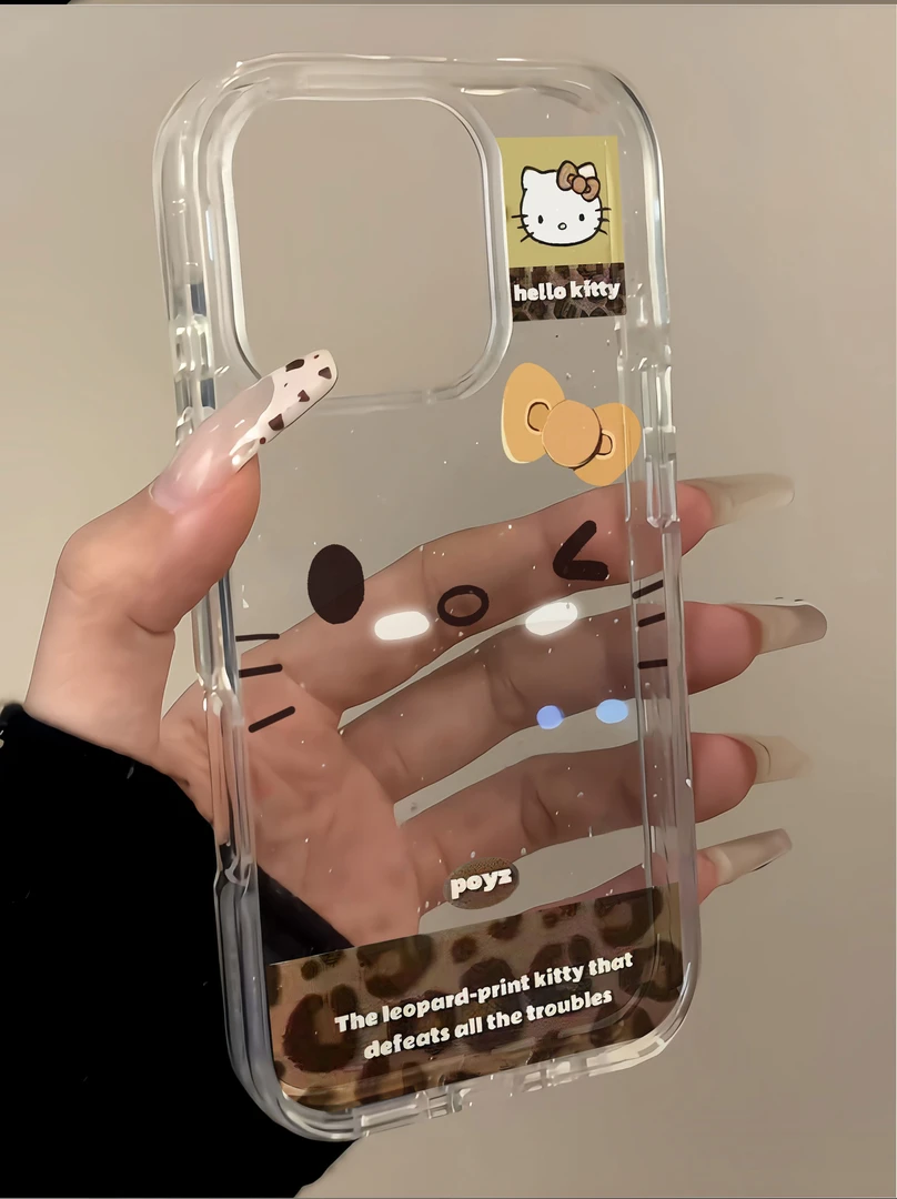 豹纹kt猫适用iPhone16小米15pro华为苹果14pro手机壳xr防摔趣味xs