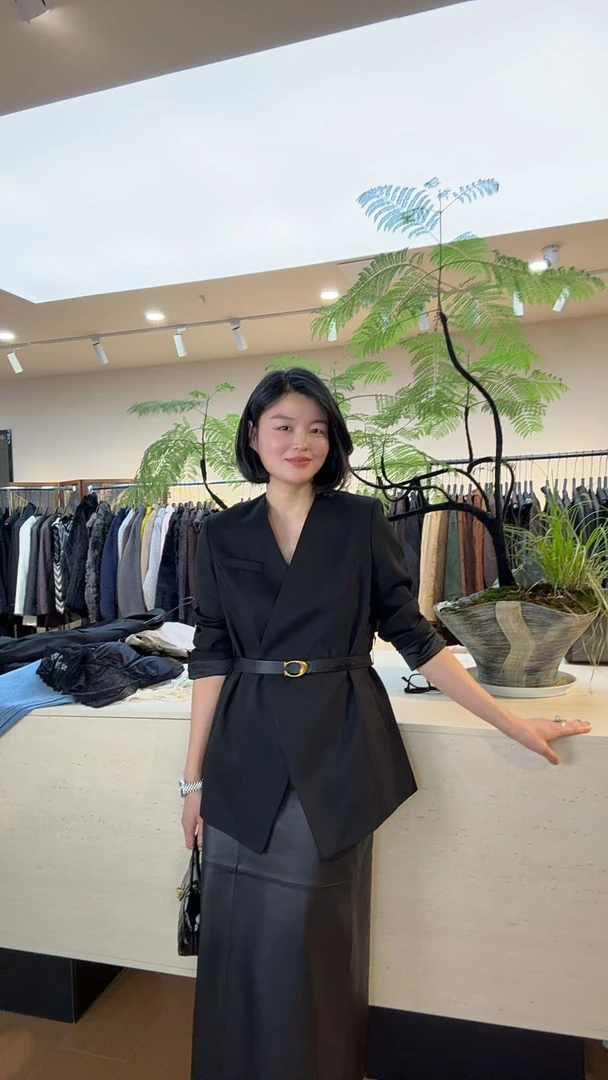 TANTAN 百搭显瘦气质交叉领西装2666