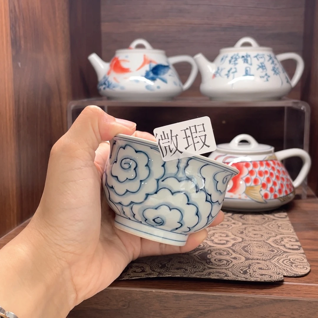 釉下彩纯手绘微瑕