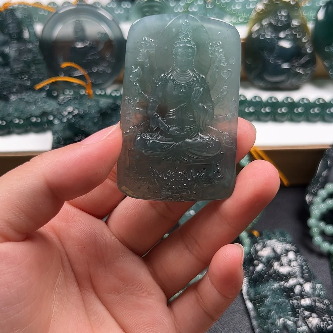 驴***旅未镶嵌手绳翡翠纯天然A货翡翠吊坠666