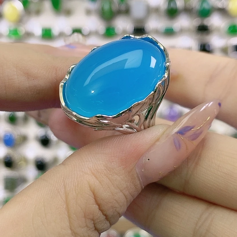 【闪购商品】玛瑙/玉髓戒指银S925镶嵌尧