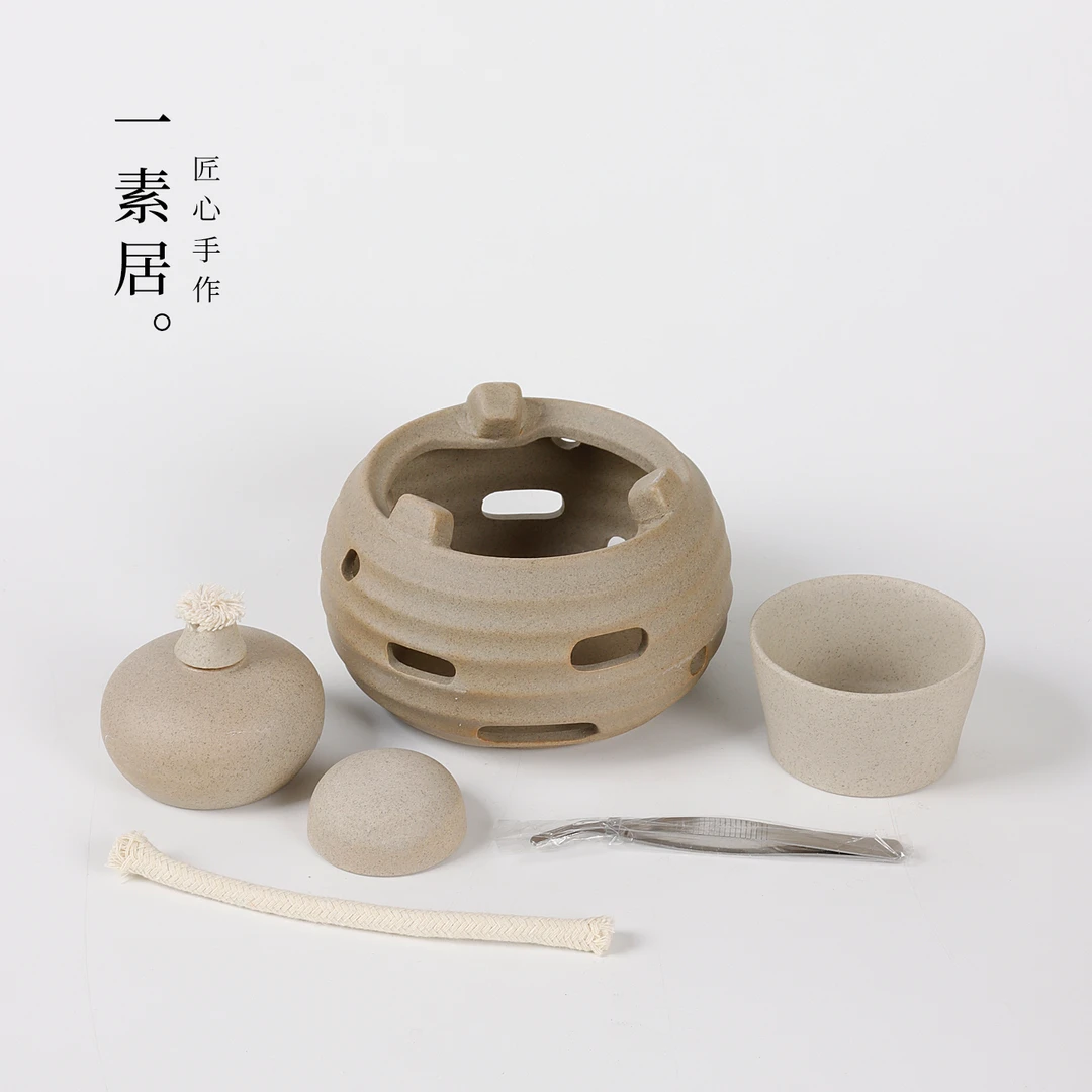 酒精灯酒精炉煮茶器古风茶炉温茶炉围炉明火蜡烛加热底座陶炉茶炉