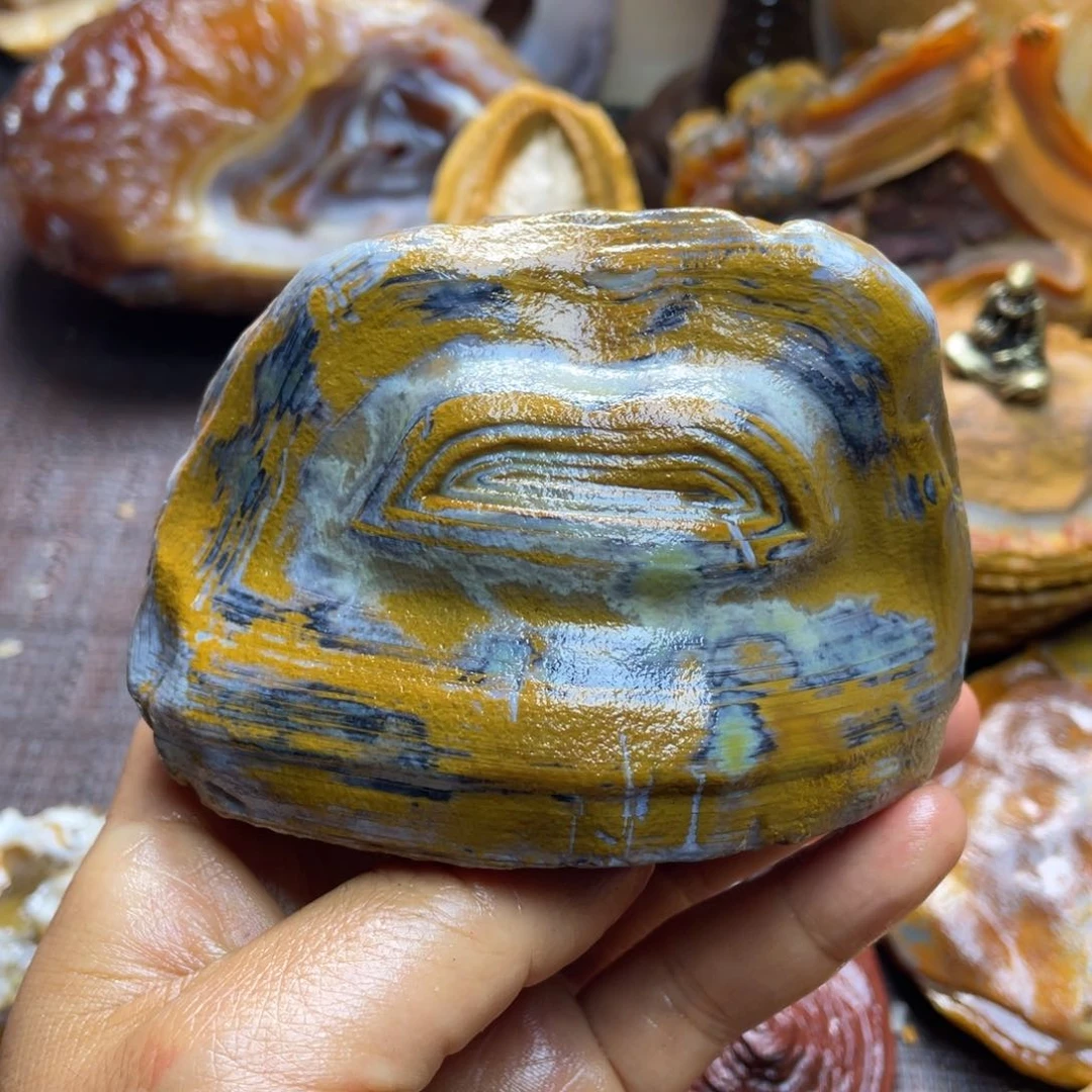 石材寒*月阿拉善奇石摆件