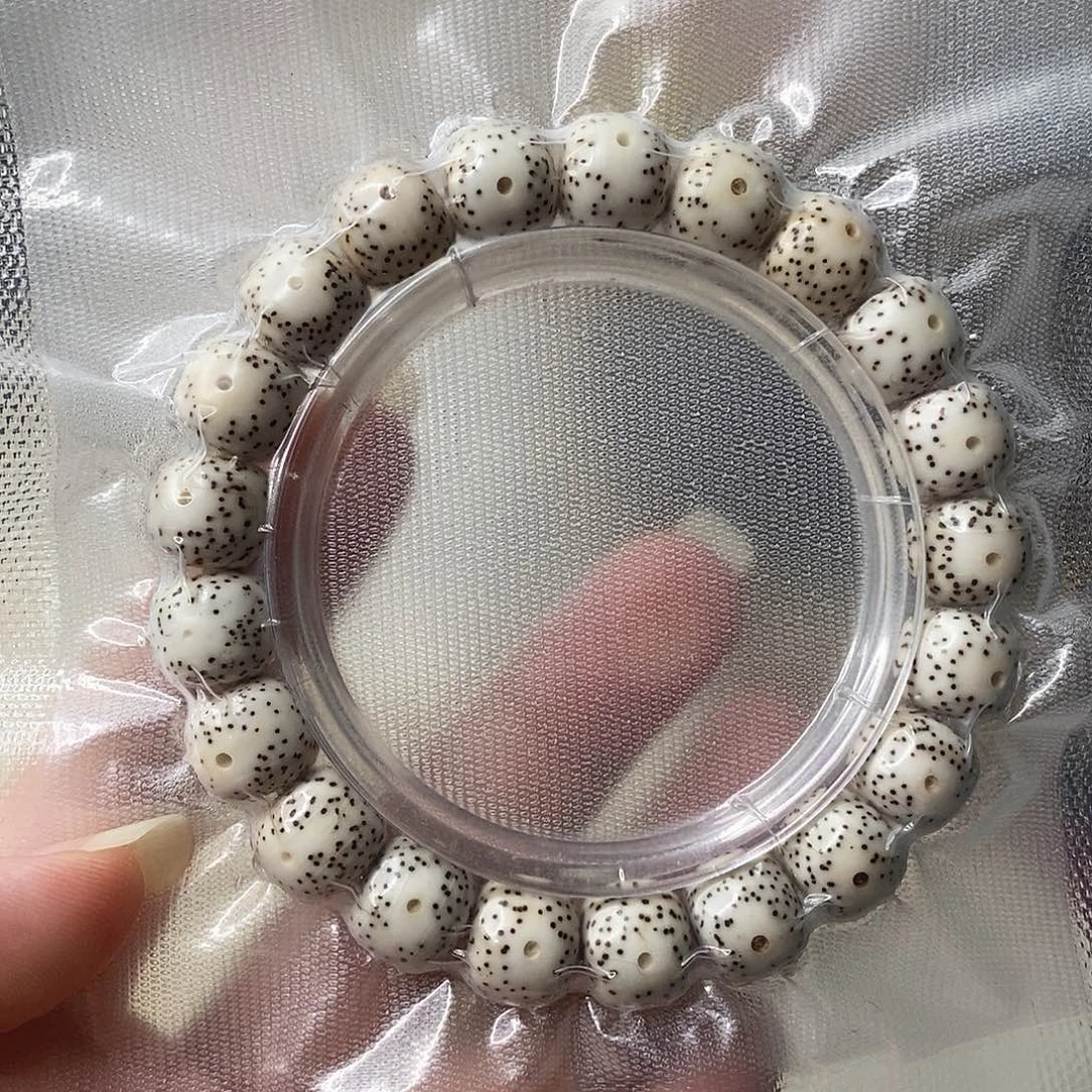 星月菩提吊坠原白大眼单圈11*10