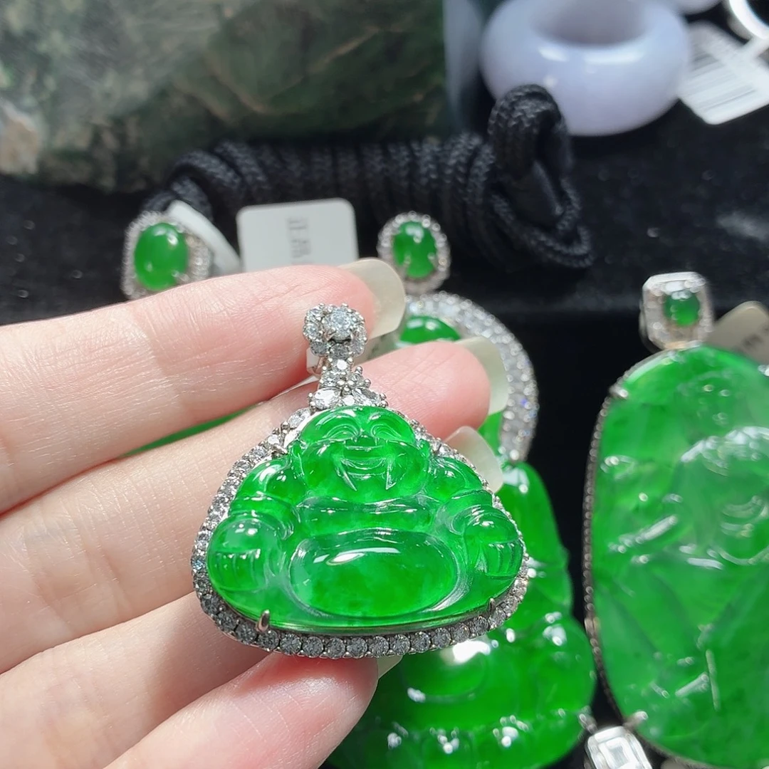 翡翠银S925镶嵌颈饰