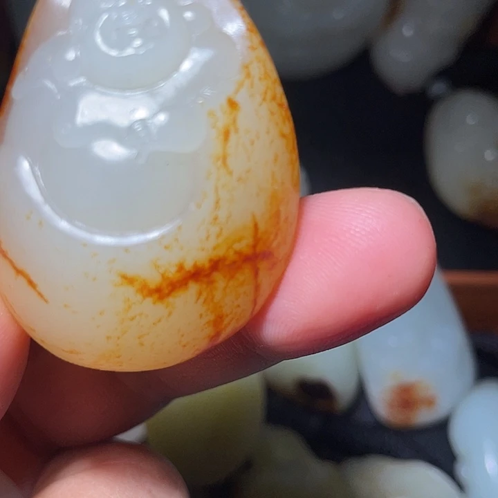 良***厚和田玉（白玉）未镶嵌车挂