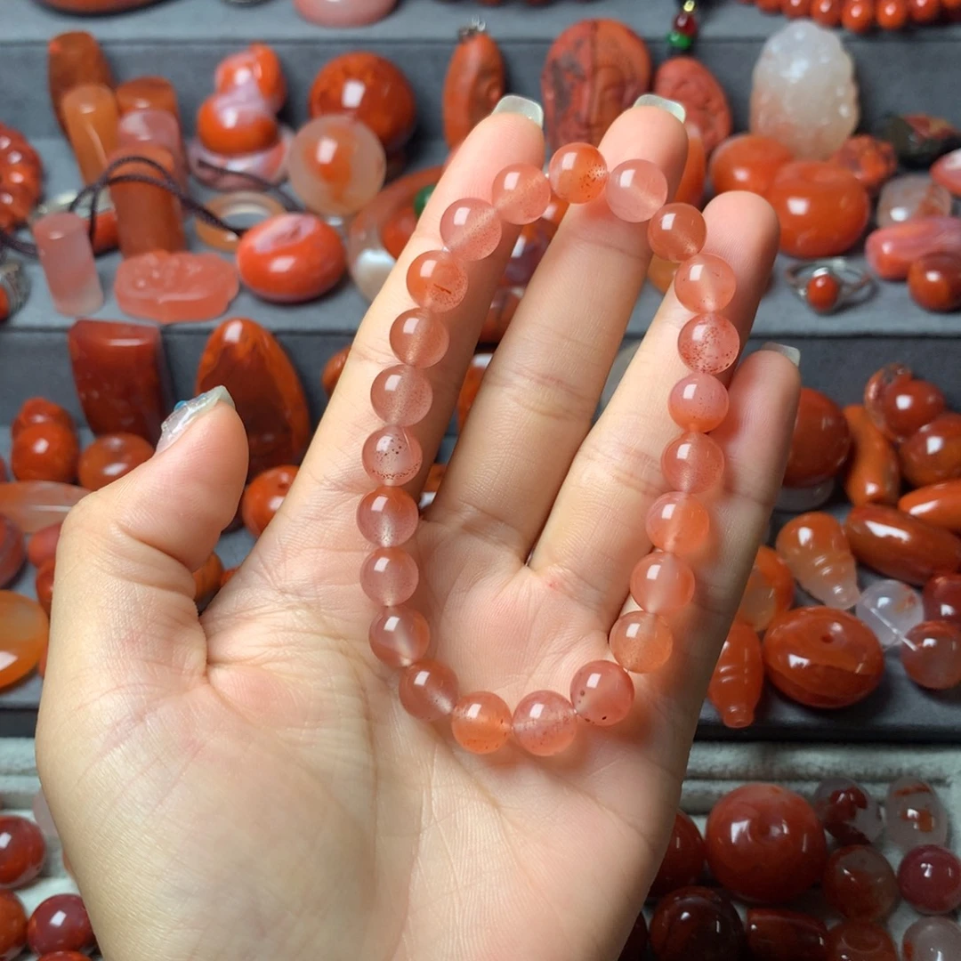 南红玛瑙未镶嵌配饰8.7mm