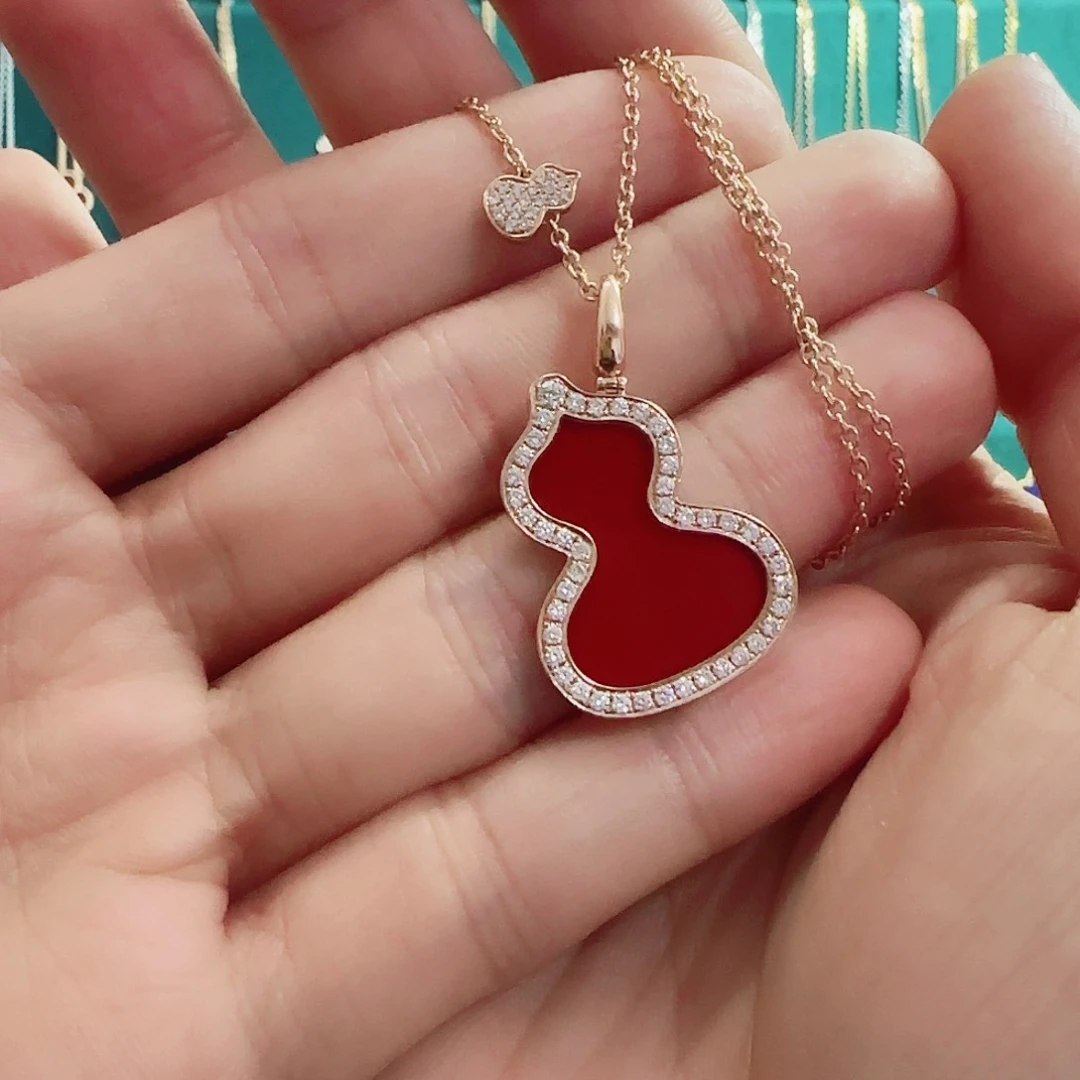 钻石颈饰18K金镶嵌玫瑰金