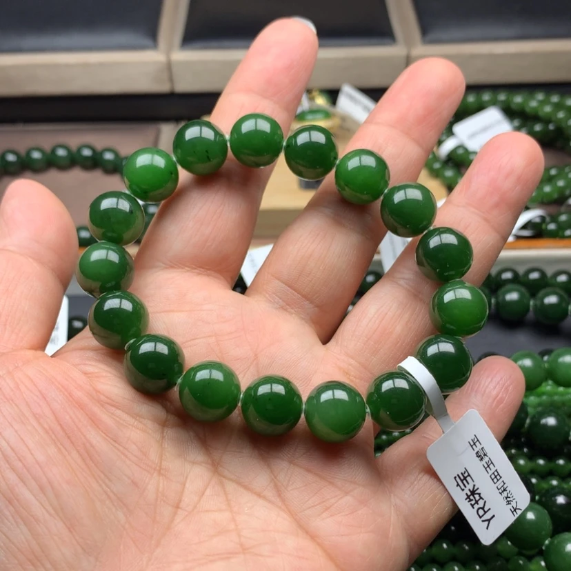 【闪购商品】未镶嵌手串和田玉（碧玉）7**712m m