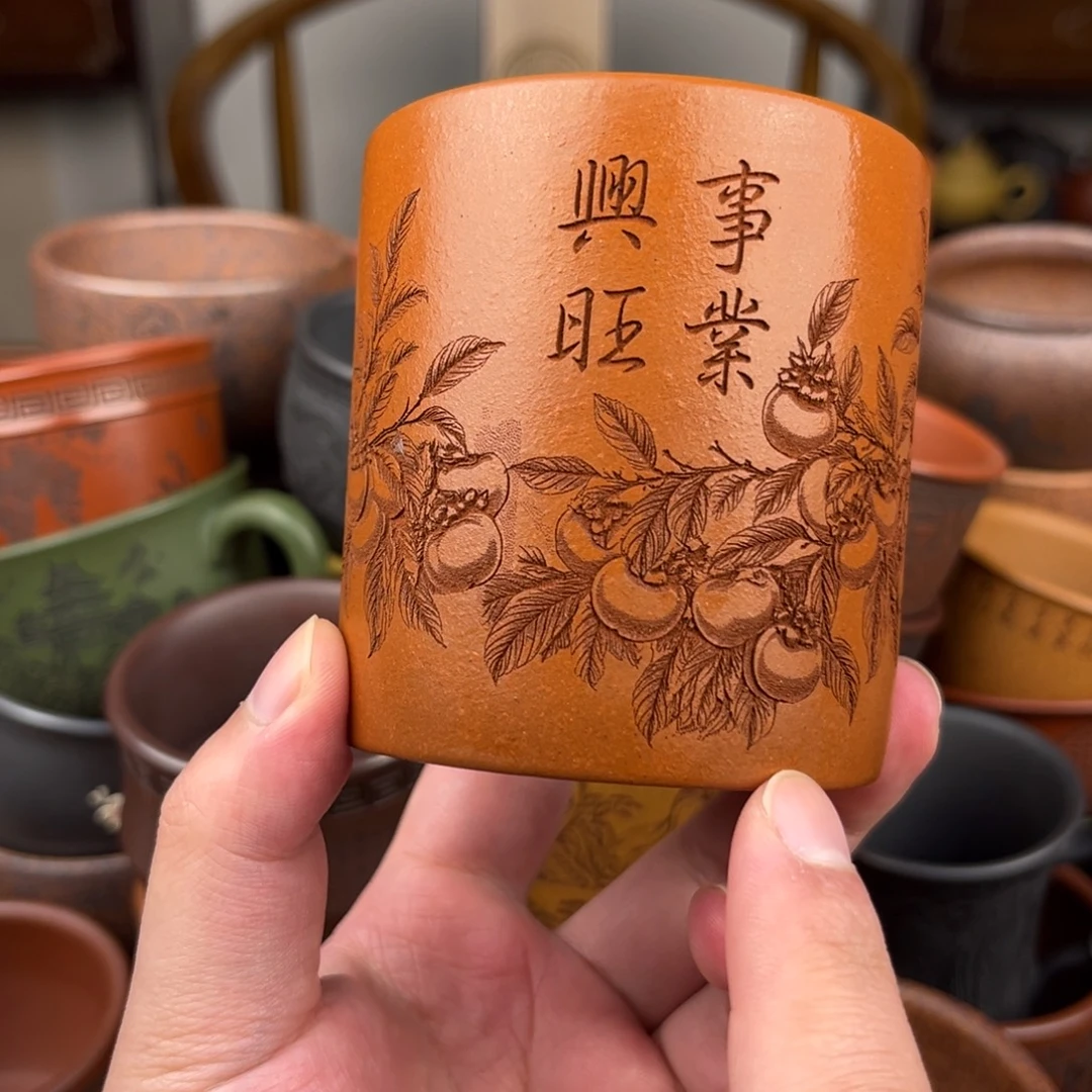 茶杯紫砂紫砂主人杯 手工制作