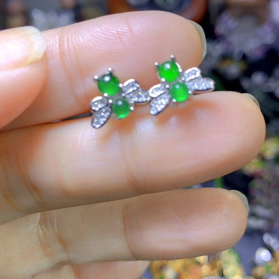 翡翠颈饰银S925镶嵌天然翡翠