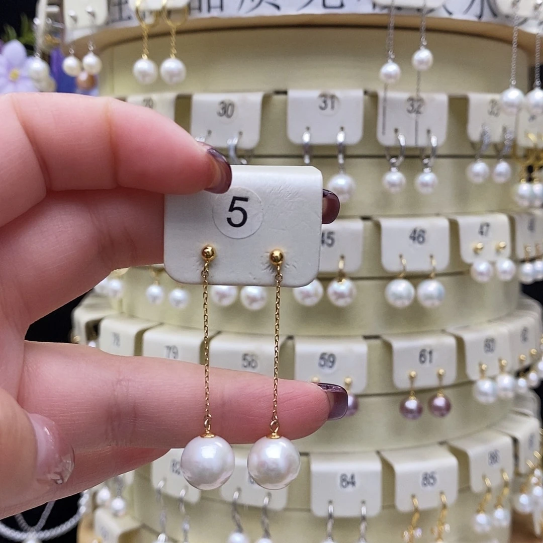 淡水珍珠耳饰银S925镶嵌