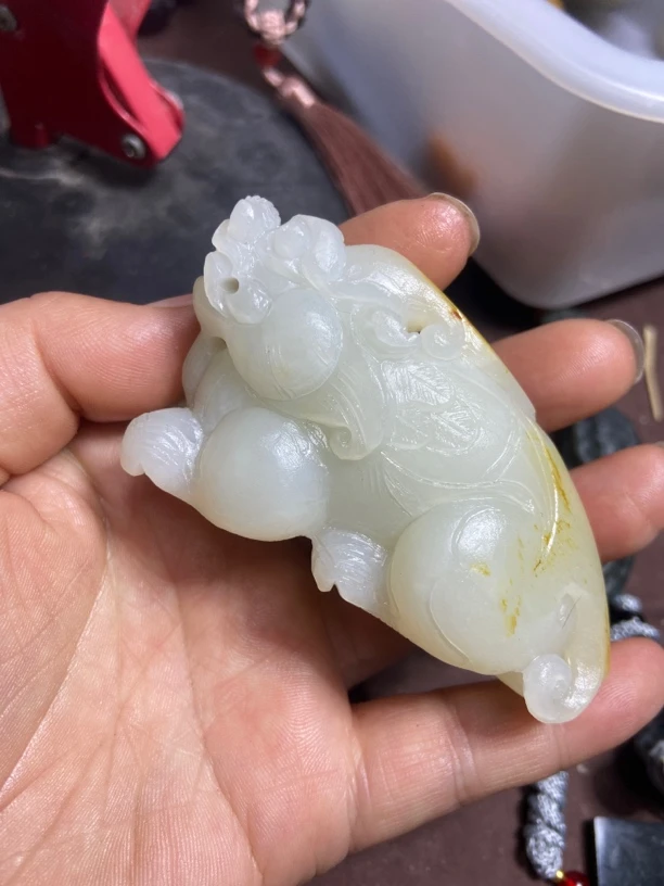 和田玉 把 件 貔貅