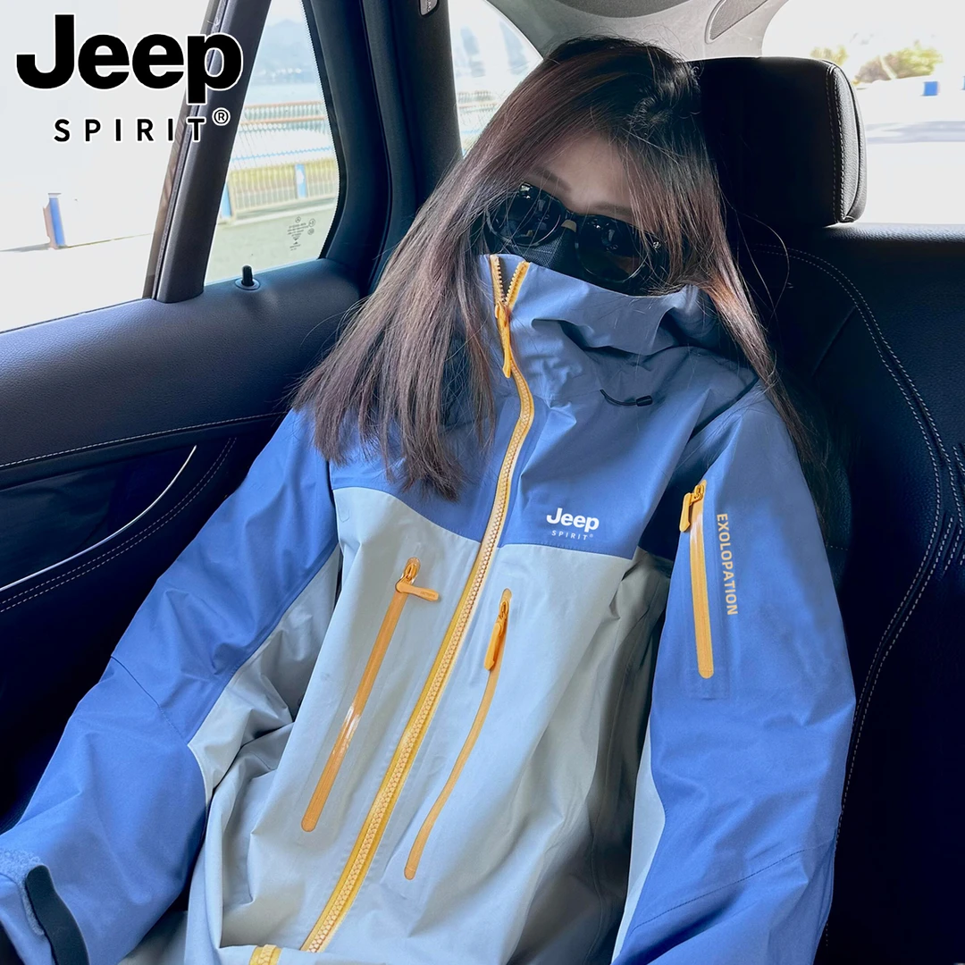 吉普JEEPSPIRIT冲锋衣女款爆款2025新款情侣美式户外防风爬山外套