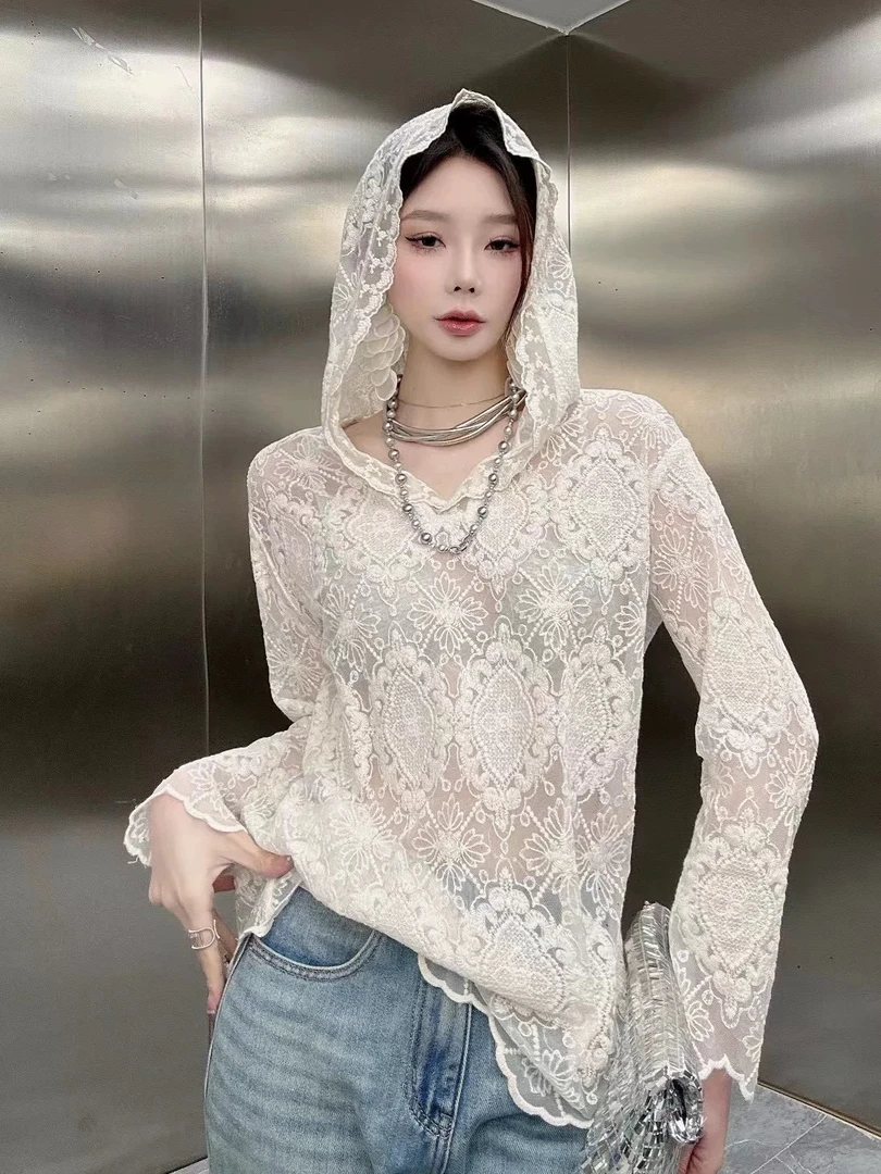 【MINZI  敏子女装集合店】精选欧货蕾丝衫