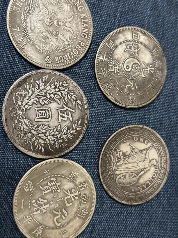 （伍）复古龙洋工艺品家居摆件十枚2