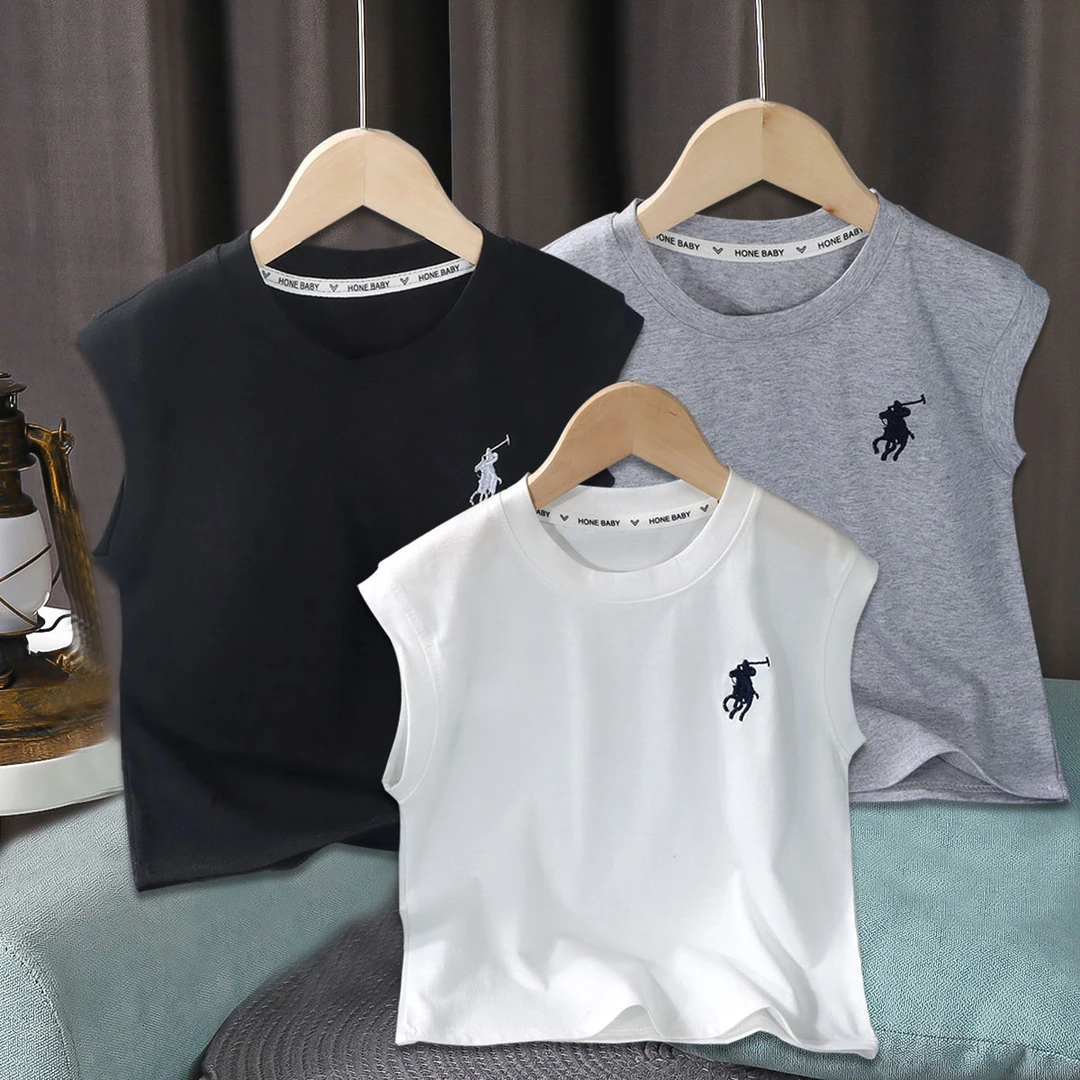 儿童纯棉背心男宝宝夏季薄款全棉无袖T恤运动上衣韩版外穿潮童