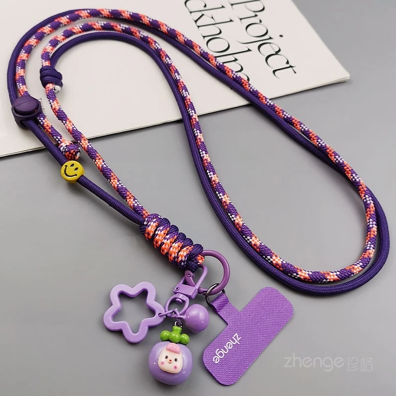 手机挂绳长款斜挎可肩背调节ins撞色携带男女户外时尚挂链壳防丢