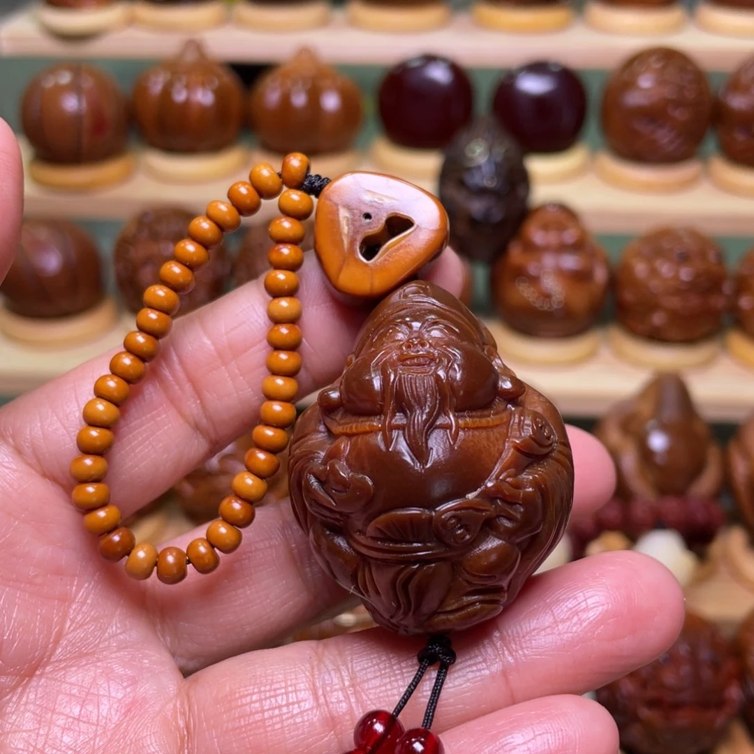 橄榄核手串/手链链子玉华财神