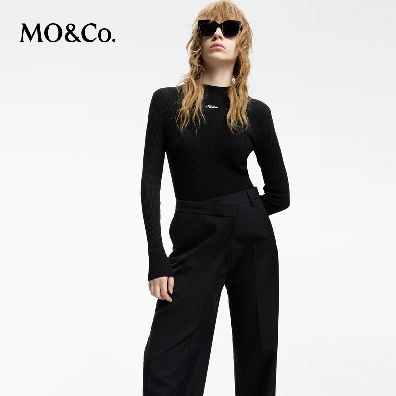 【赵老板专属】MOCO春LOGO针织衫打底衫上衣MBD1SWT007