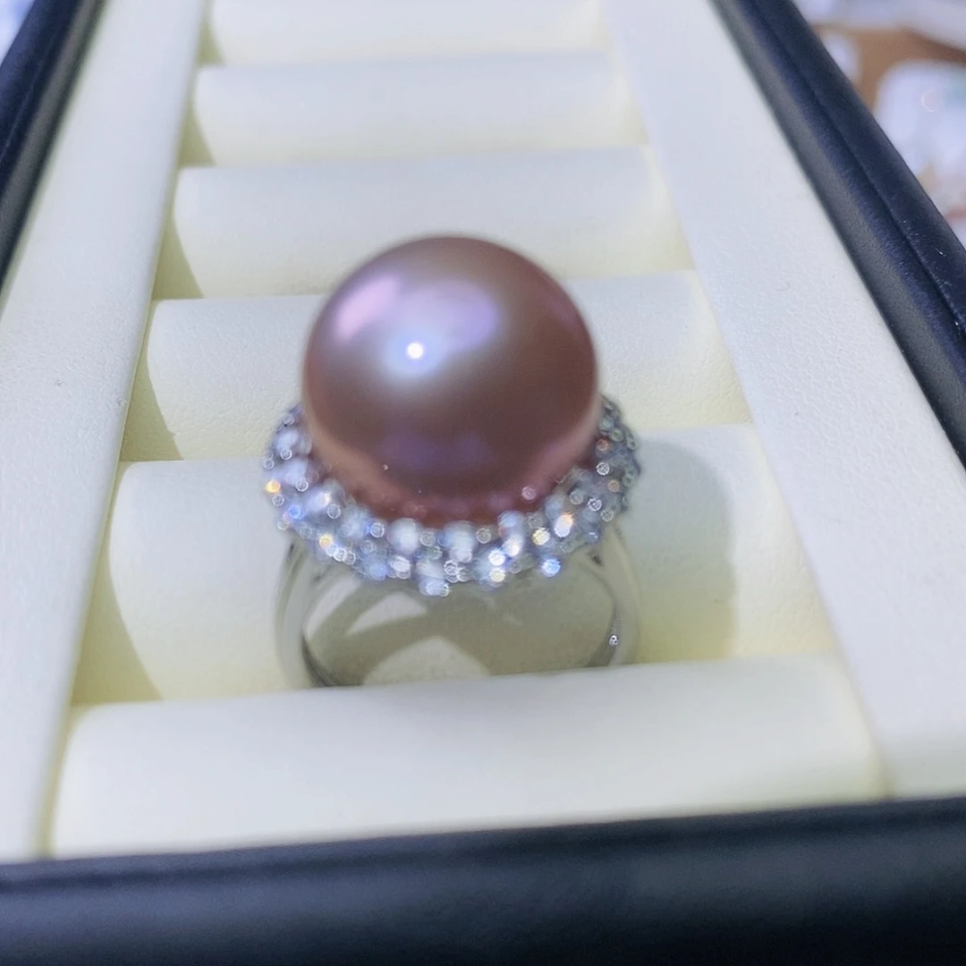 淡水珍珠戒指合金