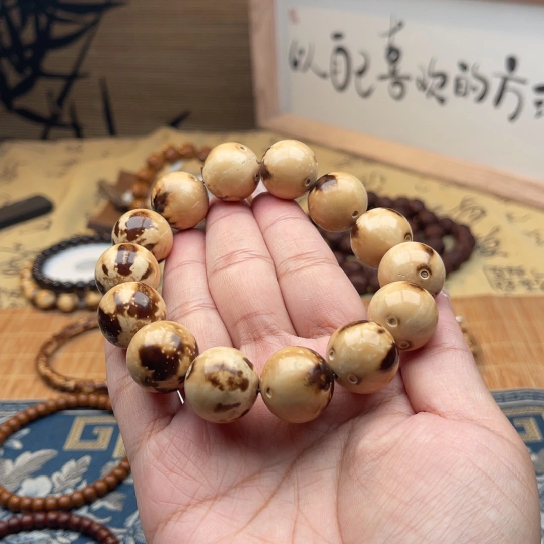 手串紫金鼠半实心花皮光珠18