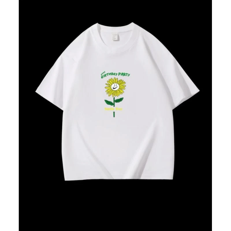 【一折清仓】夏季短袖男女同款情侣半袖休闲透气圆领潮流印花薄款