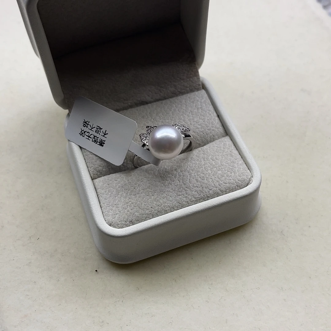 银S925镶嵌淡水珍珠戒指