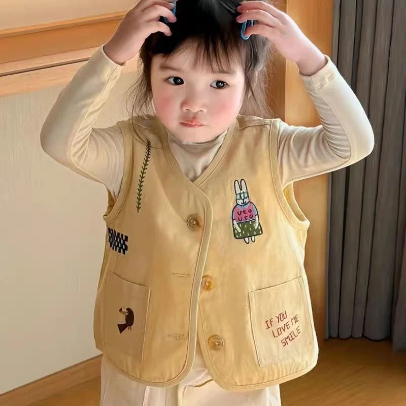 女童儿童马甲外套春夏装2025新款超好看时髦上衣宝宝洋气日常衣服