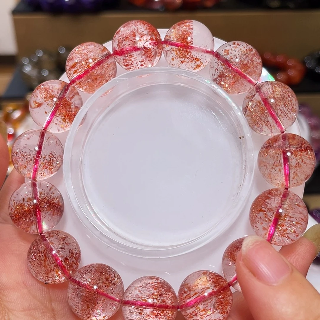 未镶嵌手链水晶金草莓14.5