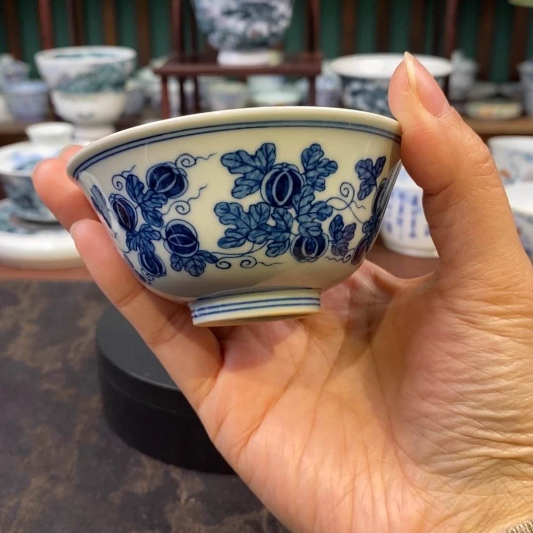 手工陶瓷柴窑西瓜宫碗