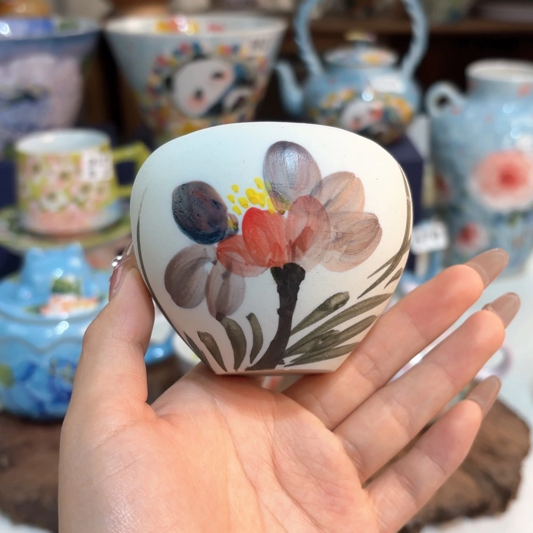 景德镇手绘高温釉下彩陶瓷茶具