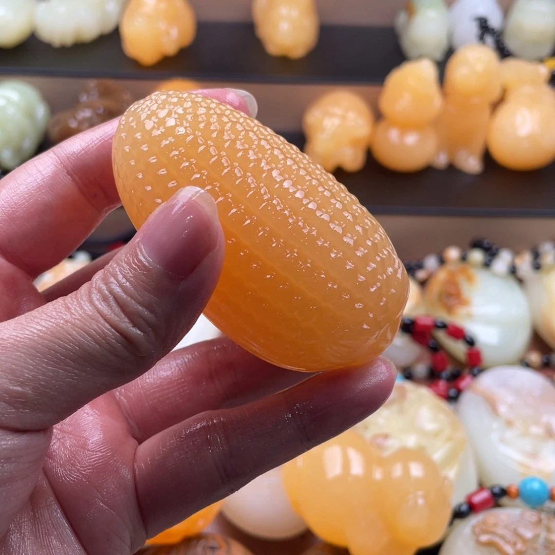枭***雄石材天然古青石手把件