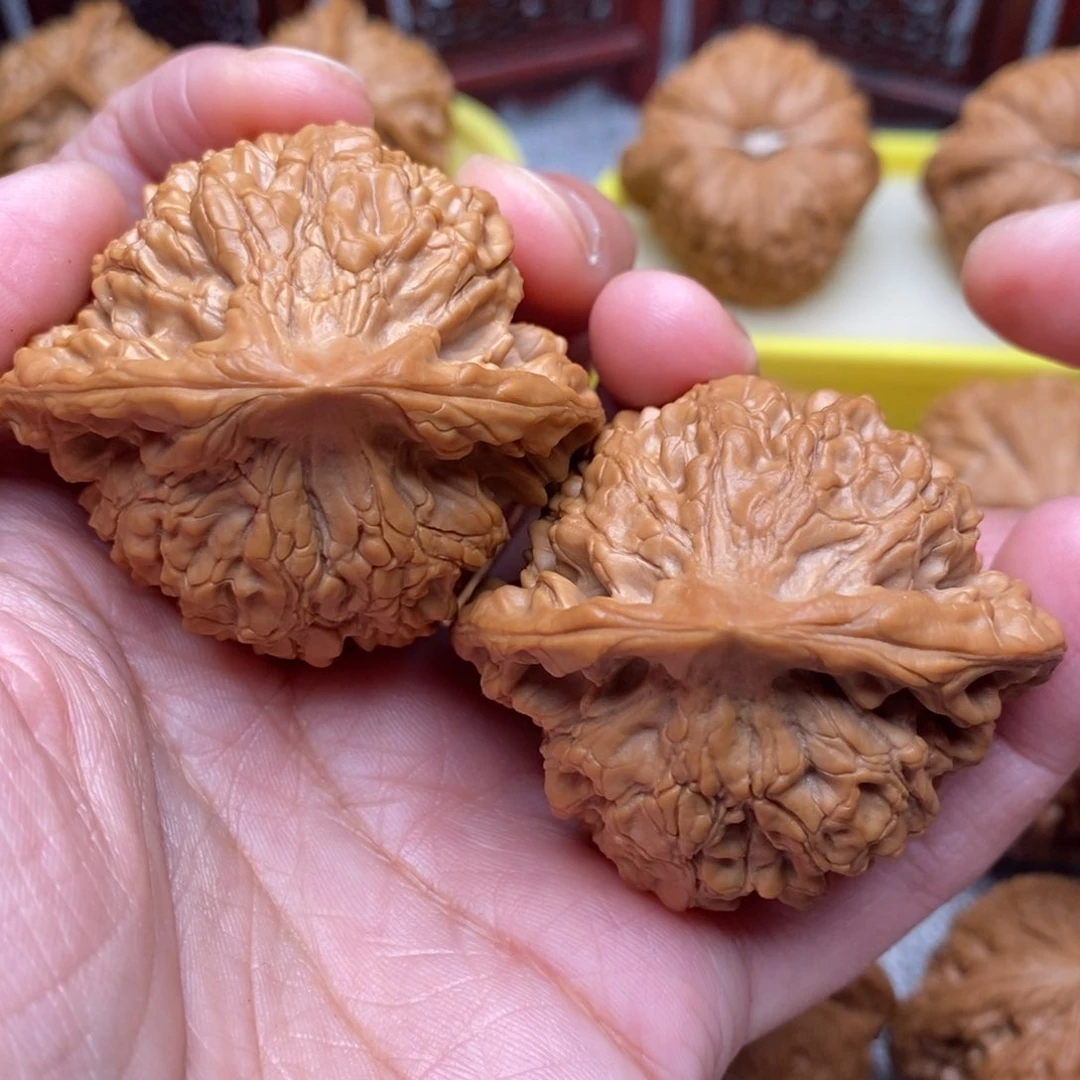 文玩核桃把件全品毕业桃心官帽47.8尺