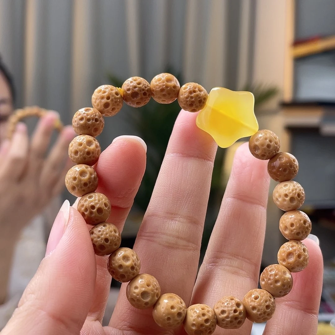 琥珀裸石未镶嵌蜜蜡手串