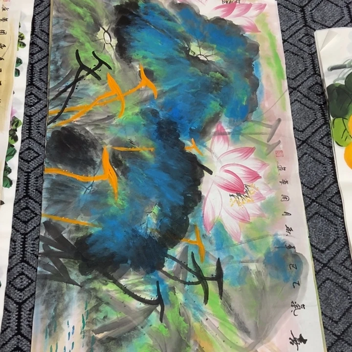 枕书斋画廊的直播间