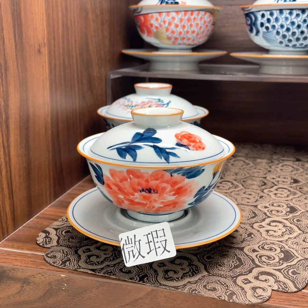 微瑕釉下彩纯手绘