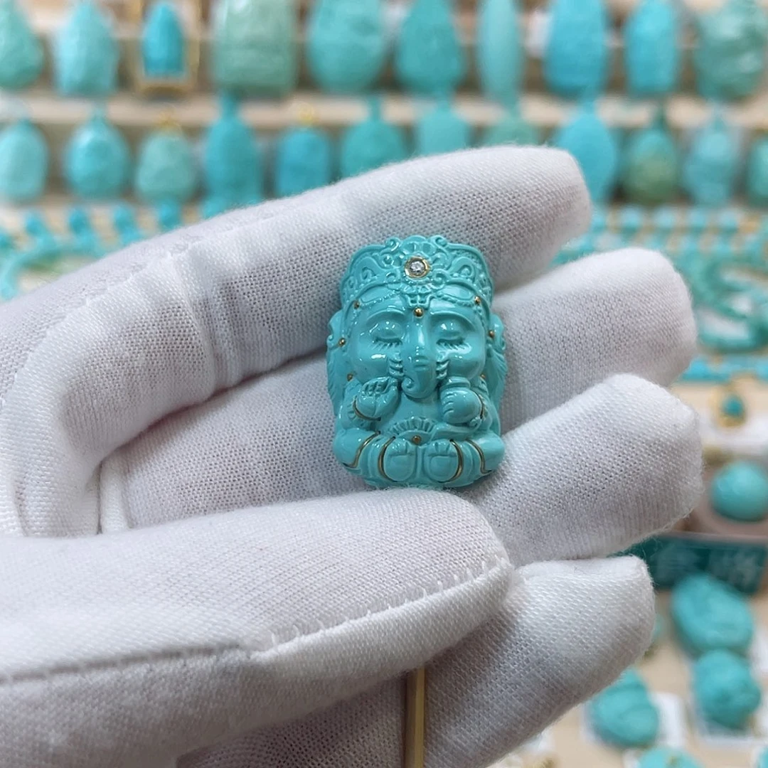 未镶嵌绿松石珠宝奇石