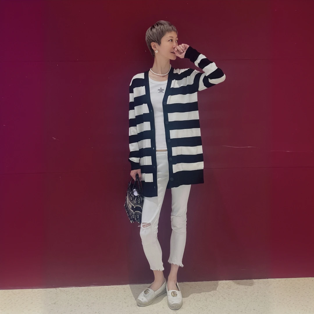 未使用 MaxMara 【抢先上新现货】25秋冬1951系列条纹修身毛衣开衫